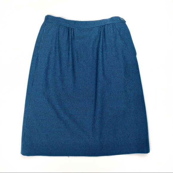 Vintage houndstooth Pendleton wool pencil skirt - Picture 2 of 5